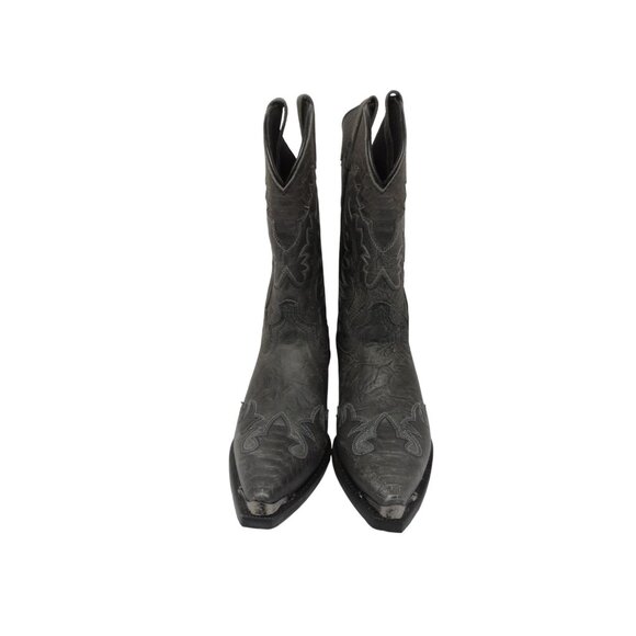 Laredo Men's 10" Cowboy Snip Toe Western Boots Grey Leather Size 9D - Picture 2 of 8